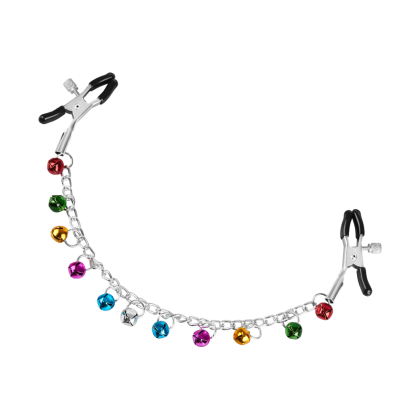 Nippelklemmen mit bunten Glöckchen Nippelklemmen mit bunten Glöckchen