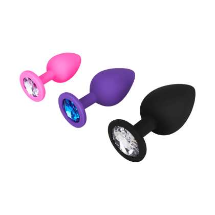 Konische Analplugs aus Silikon, 3 Größen Konische Analplugs aus Silikon, 3 Größen