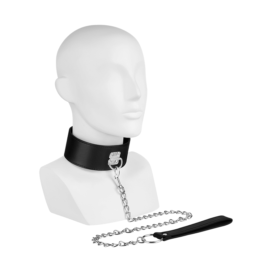 Halsband mit Schloss und Leine