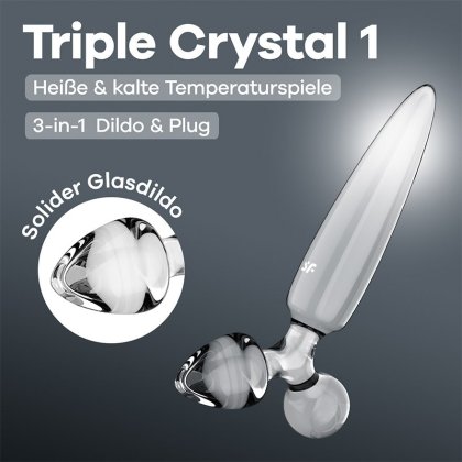 Satisfyer Triple Crystal 1, 21 cm Satisfyer Triple Crystal 1, 21 cm