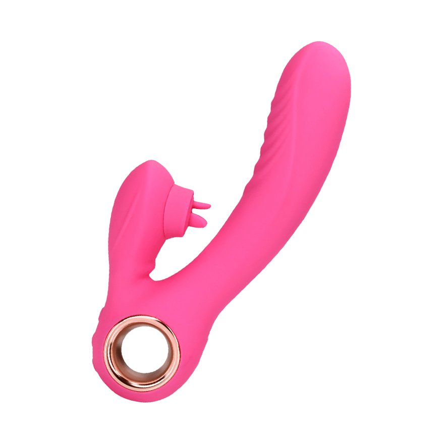 Tongue Flickering and Heating Rabbit Vibrator, 19 cm