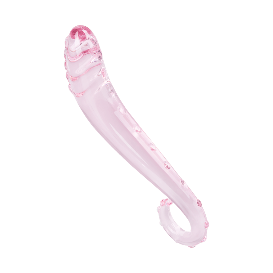 Strukturierter Glasdildo, 16 cm