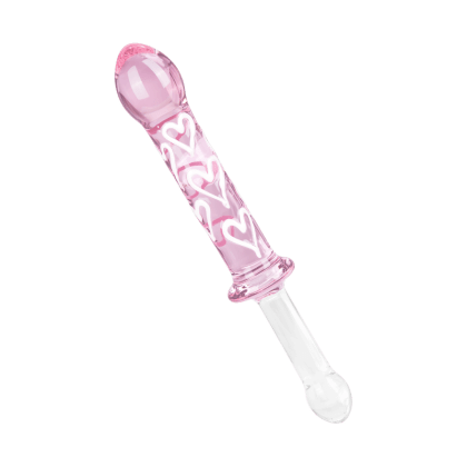 Glasdildo mit Herz-Applikation, 22 cm Glasdildo mit Herz-Applikation, 22 cm