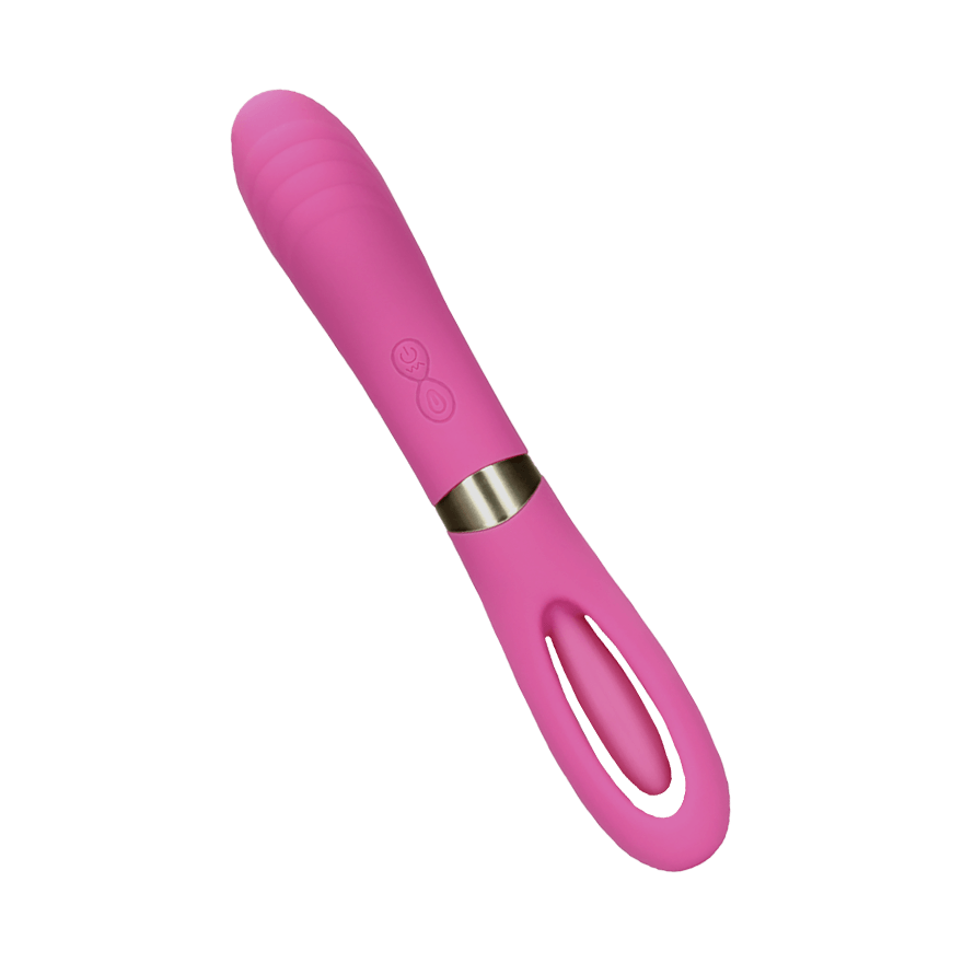 Double-Sided Flapping & G-Spot Vibrator, 24 cm