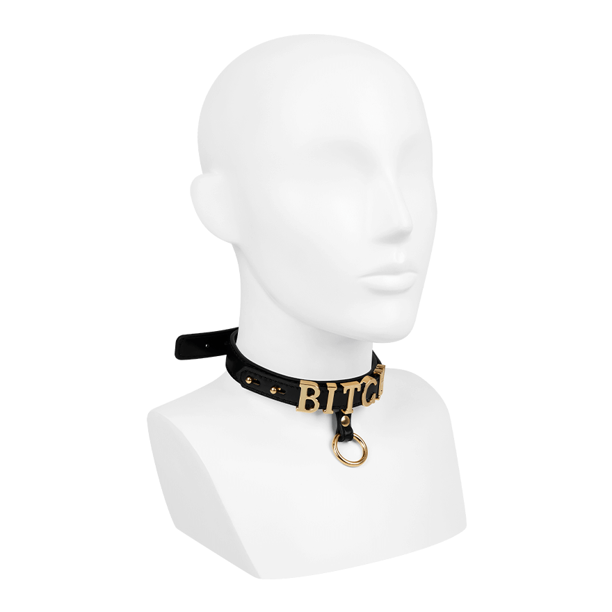 Bitch-Halsband im Lederlook