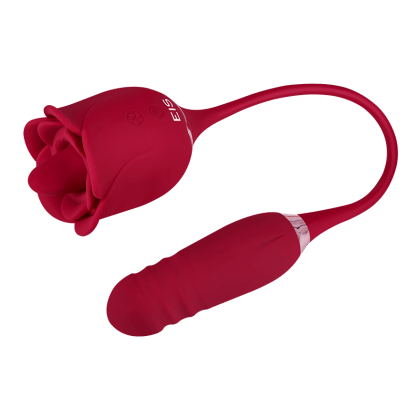 Rosenförmiger Auflegevibrator - 2 in 1, 39,8 cm Rosenförmiger Auflegevibrator - 2 in 1, 39,8 cm