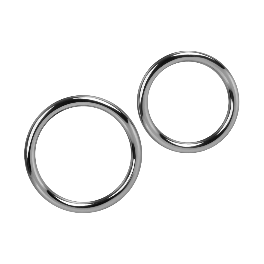 Penisring-Set aus Metall, 2 Teile, 4,6 - 5,2 cm