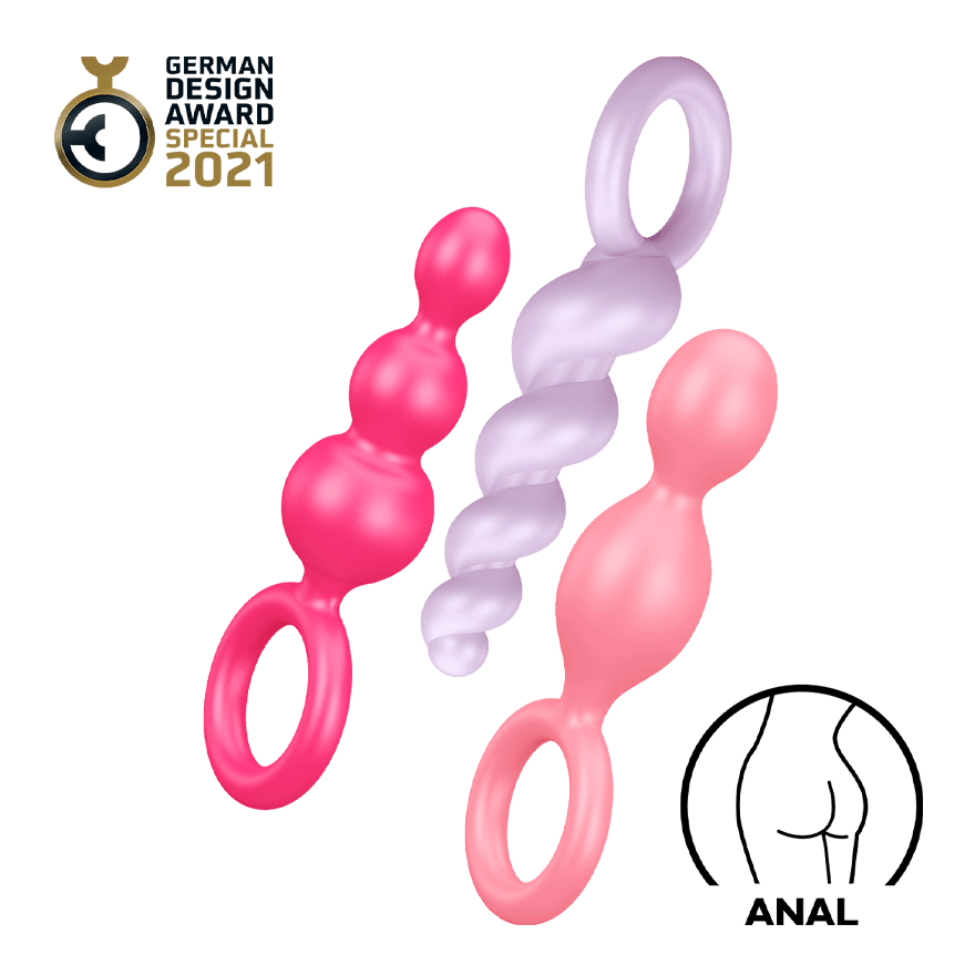 Satisfyer Booty Call aus Silikon, 13,5 - 14 cm, 3 Teile