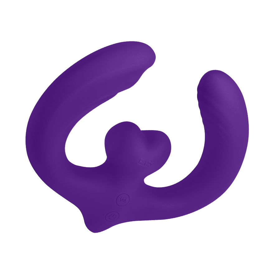Doppelvibrator mit Klitorisreizer, 16,3 cm