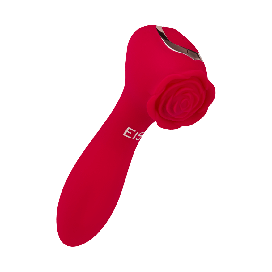Rosenförmiger Doppelvibrator aus Silikon, 12,5 cm