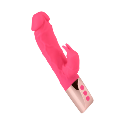 Naturnaher Rabbitvibrator aus Silikon, 22 cm Naturnaher Rabbitvibrator aus Silikon, 22 cm