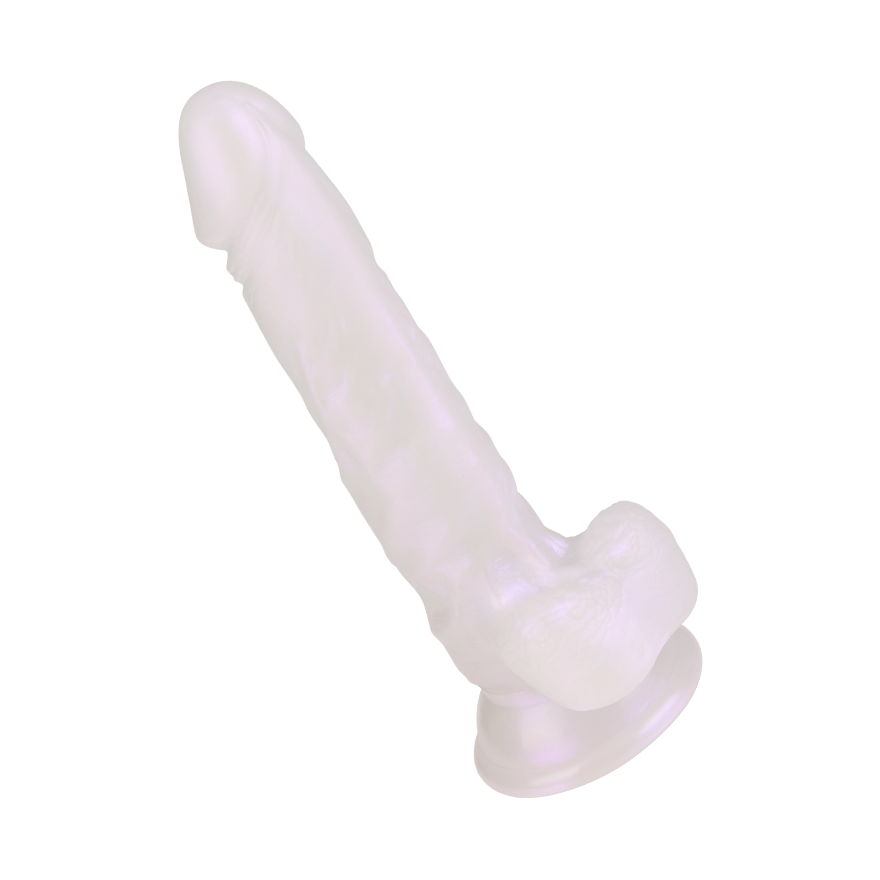 Schimmernder Naturdildo mit Saugfuß, 18,5 cm