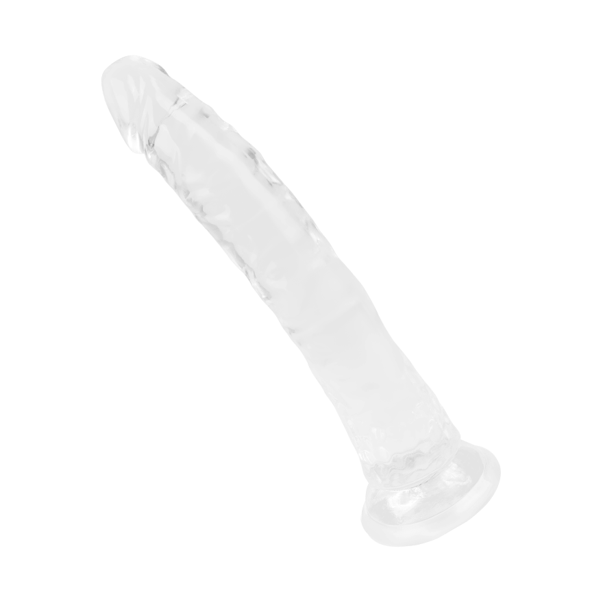 Transparenter Naturdildo mit Saugfuß, 25 cm