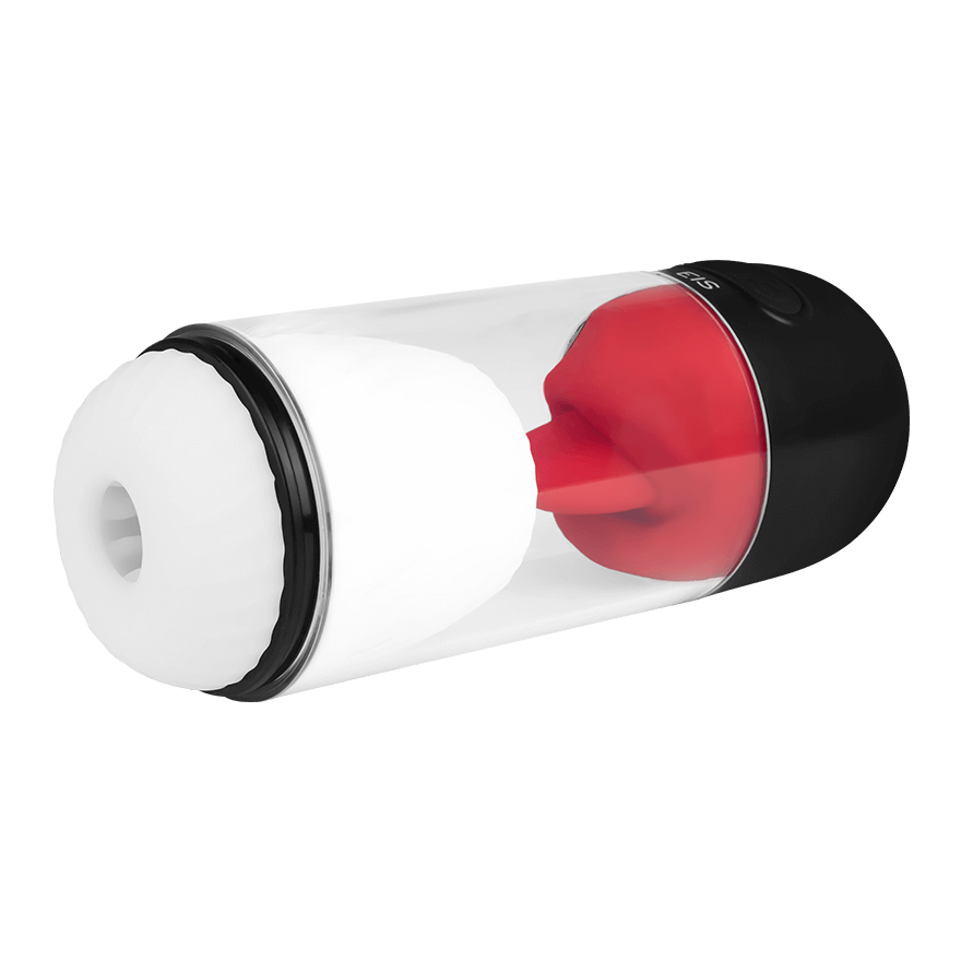 Wiederaufladbarer Masturbator mit Zunge, 21,5 cm