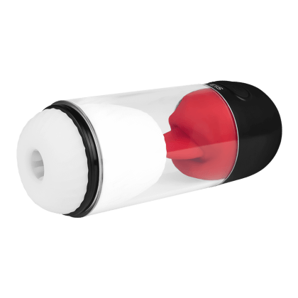 Wiederaufladbarer Masturbator mit Zunge, 21,5 cm Wiederaufladbarer Masturbator mit Zunge, 21,5 cm