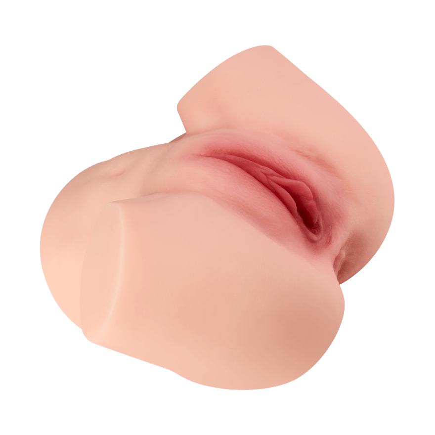 Naturnaher Masturbator mit 2 Liebesöffnungen, 22 cm