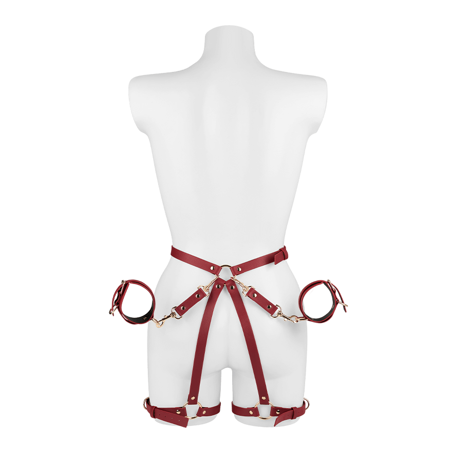 Bondage-Harness mit Handfesseln
