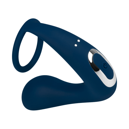 Silikon-Analvibrator mit integriertem Penisring, 12 cm Silikon-Analvibrator mit integriertem Penisring, 12 cm