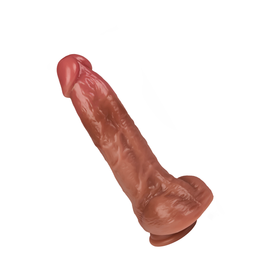 Imposanter Naturdildo aus Silikon, 24 cm