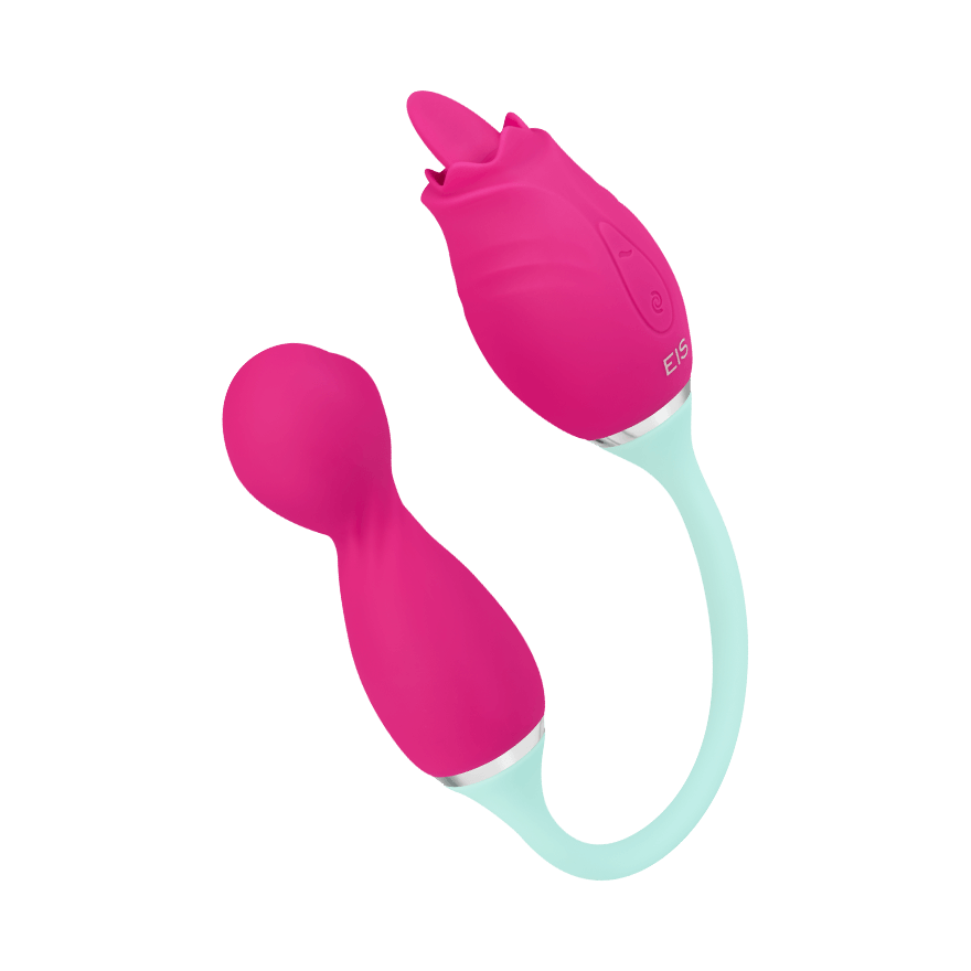 2-in-1 Vibrator aus Silikon, 37 cm