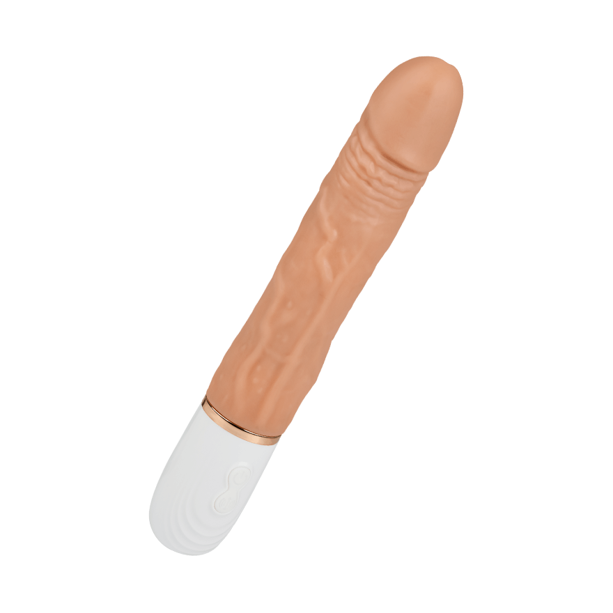 Realistischer Vibrator mit Stoßfunktion, 25,5 cm