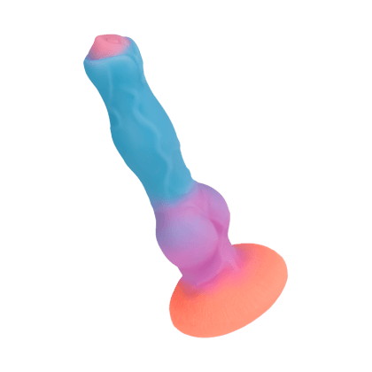 Glitzernder Naturvibrator mit Saugfuß, 22 cm Glitzernder Naturvibrator mit Saugfuß, 22 cm