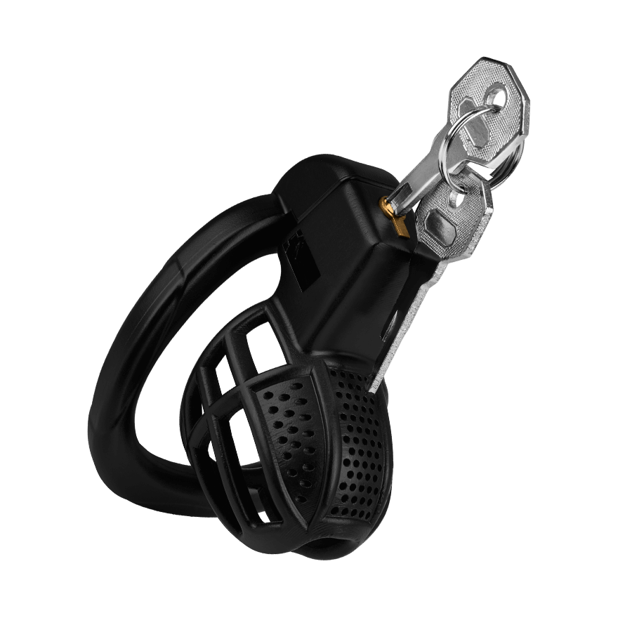 Keuschheitskäfig mit 4 Ringen, inkl. Schlüssel