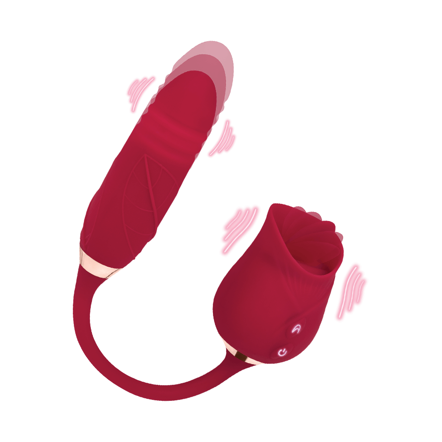 2-in-1 Vibrator Ooh Lala Lick, 30 cm