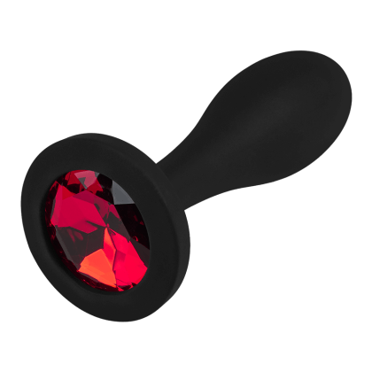 Silikon-Analplug mit Schmuckstein - Größe S, 8 cm Silikon-Analplug mit Schmuckstein - Größe S, 8 cm