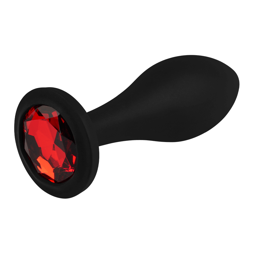 Silikon-Analplug mit Schmuckstein - Größe L, 10,5 cm