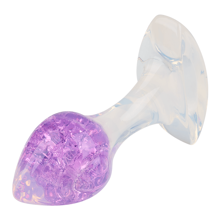 Schimmernder Analplug aus Silikon; 8,5 cm