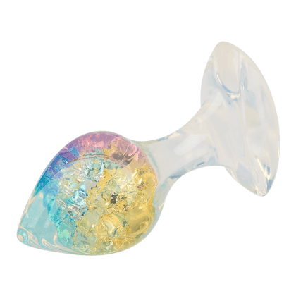 Schimmernder Analplug aus Silikon; 9,5 cm Schimmernder Analplug aus Silikon; 9,5 cm