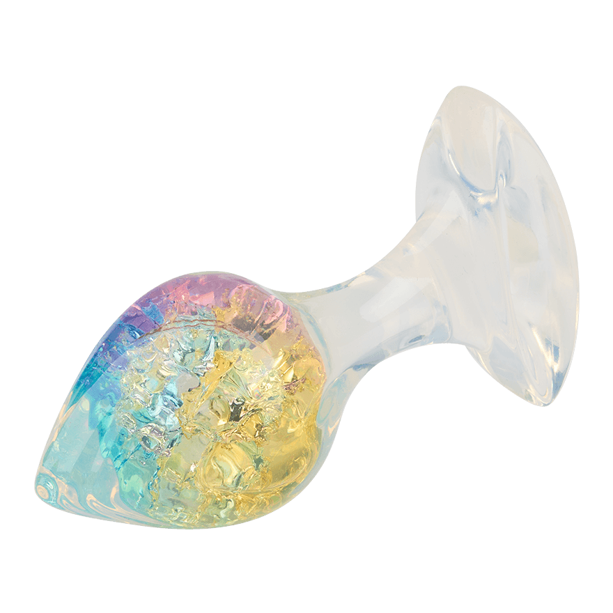 Schimmernder Analplug aus Silikon; 9,5 cm