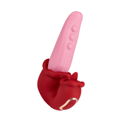 Zungenförmiger Rabbitvibrator mit Rotation Zungenförmiger Rabbitvibrator mit Rotation