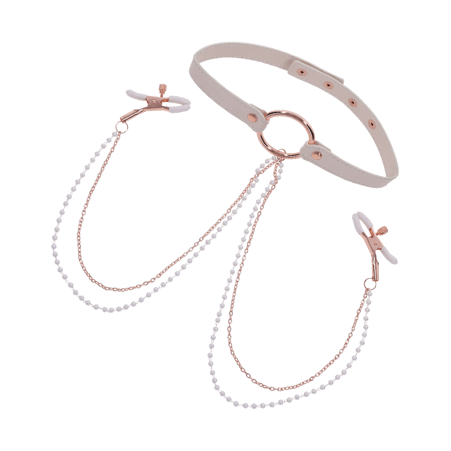 Peaches n CreaMe - Collar with Nipple Clamps