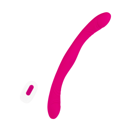 Doppelvibrator aus Silikon mit Fernbedienung, 32 cm Doppelvibrator aus Silikon mit Fernbedienung, 32 cm