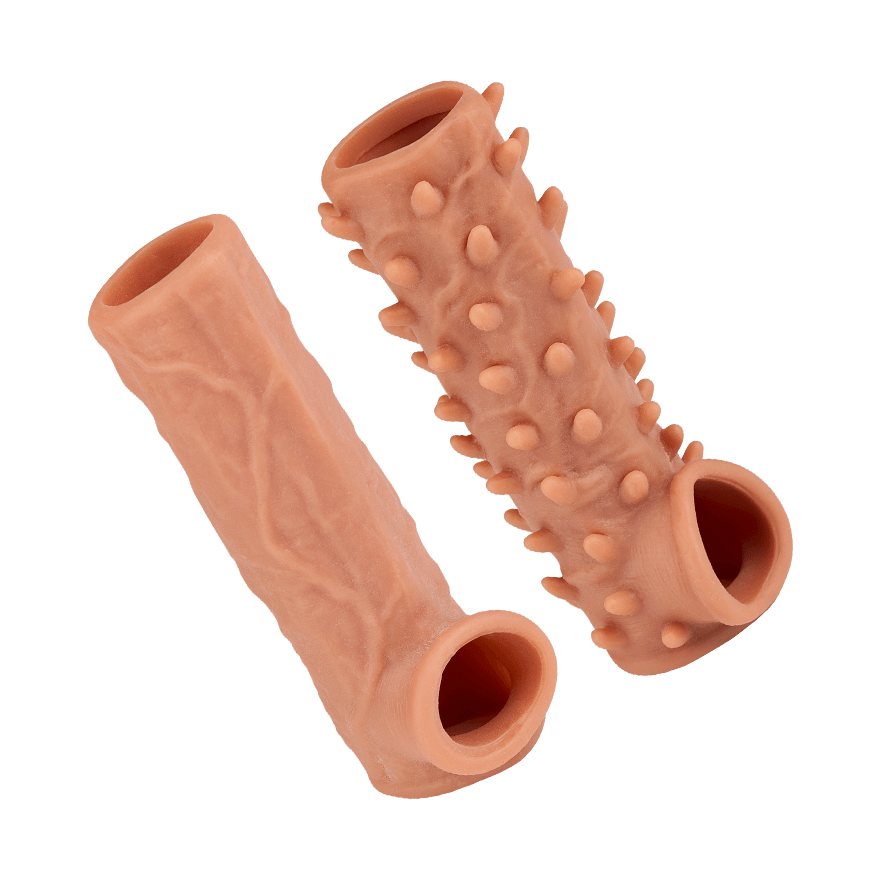 Penishüllen-Set mit Struktur, 2 Teile