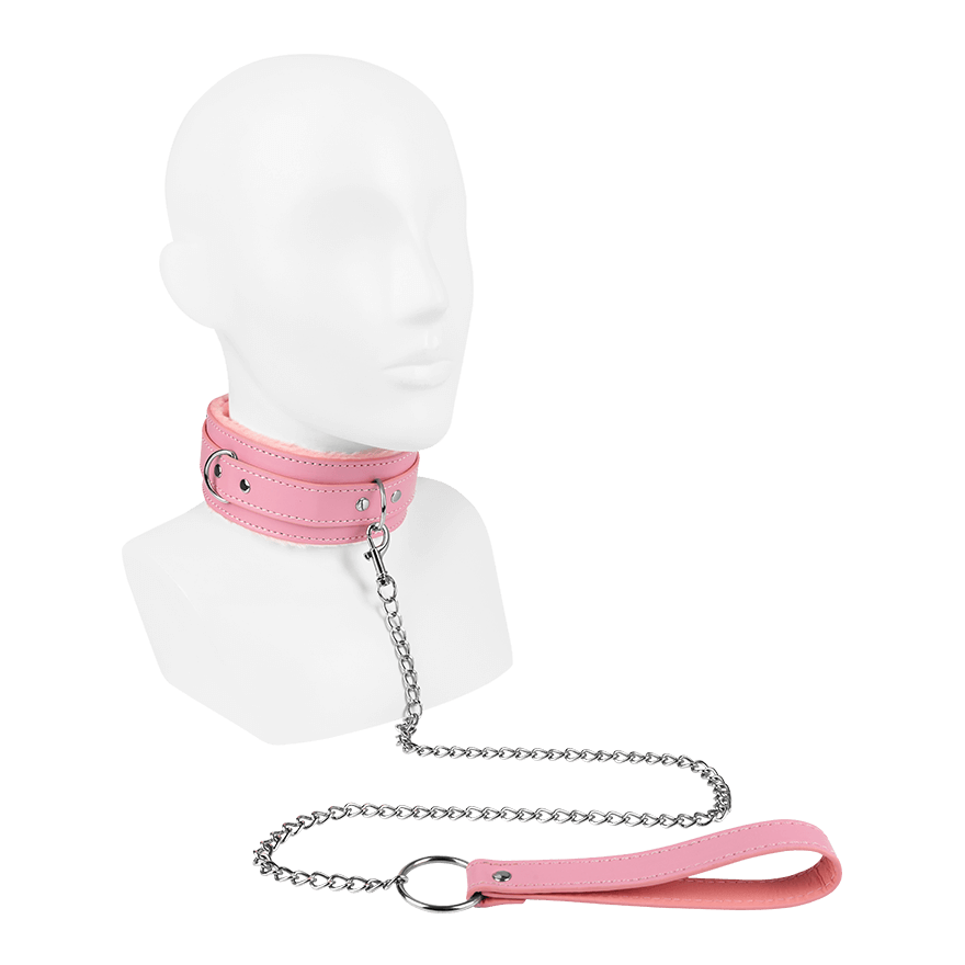 Weich gepolstertes Halsband mit Leine