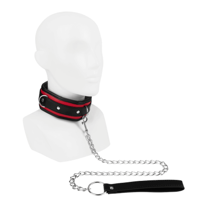 Abschließbares BDSM-Halsband mit Leine Abschließbares BDSM-Halsband mit Leine