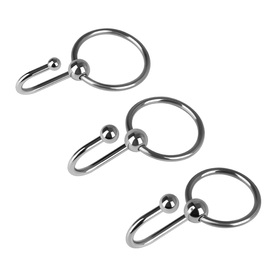 Penisplug-Set mit Eichelring, 3-tlg.