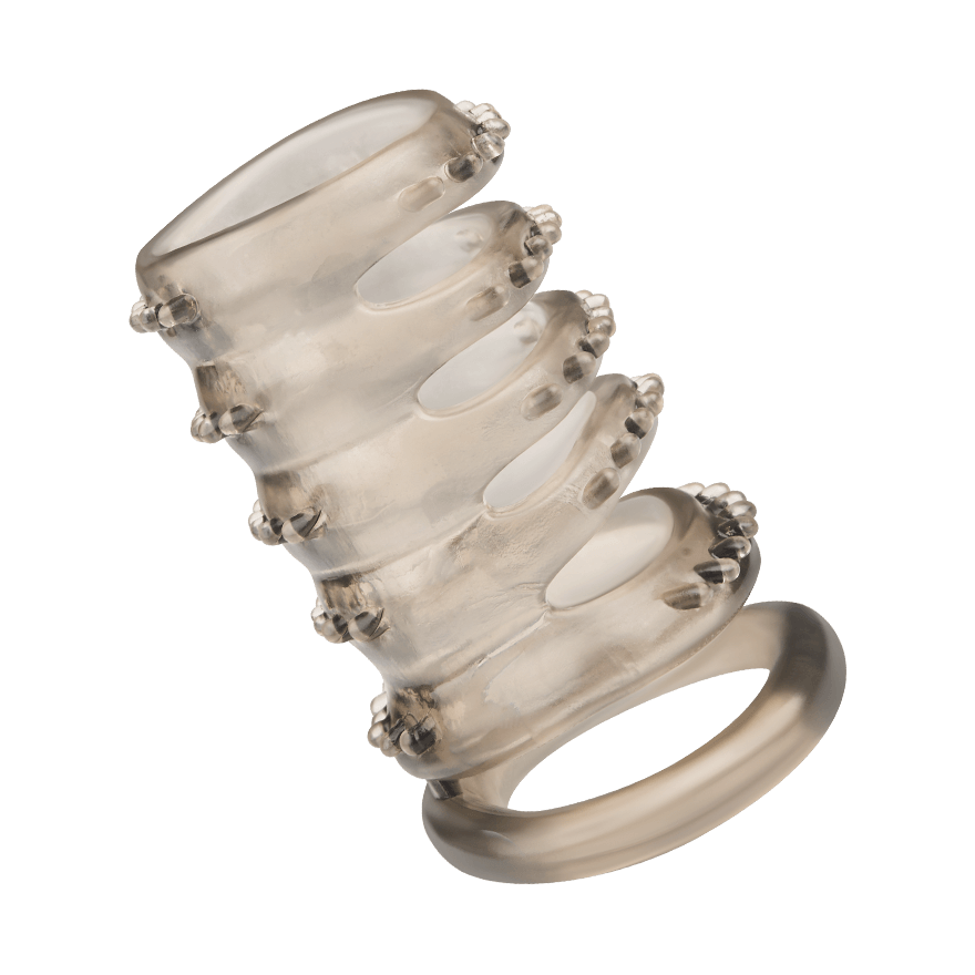 Genoppte Penishülle mit Hodenring, 5,5 cm