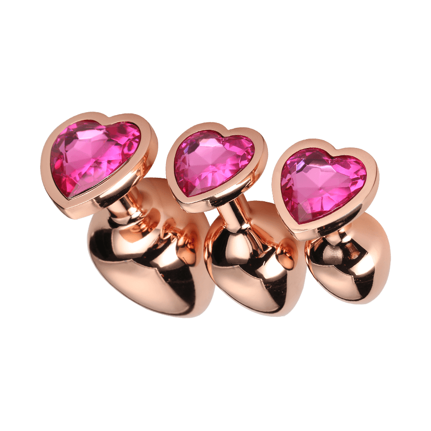 Rose Gold Plug Set, 3 Teile