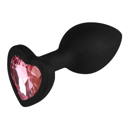 Silikon-Analplug mit Schmuckstein, 7 cm Silikon-Analplug mit Schmuckstein, 7 cm