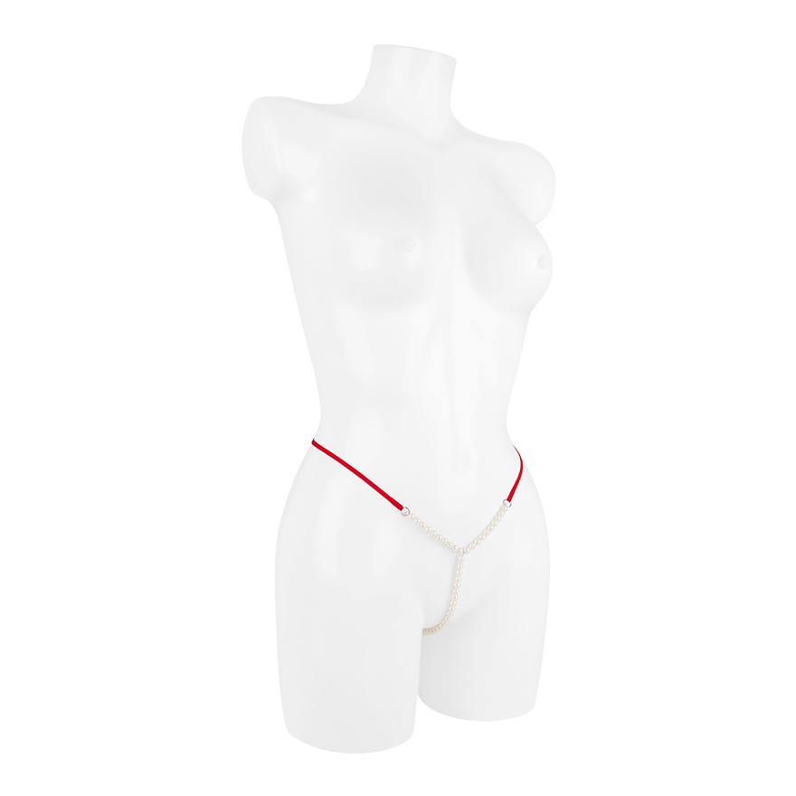 Stringtanga mit Perlenkette