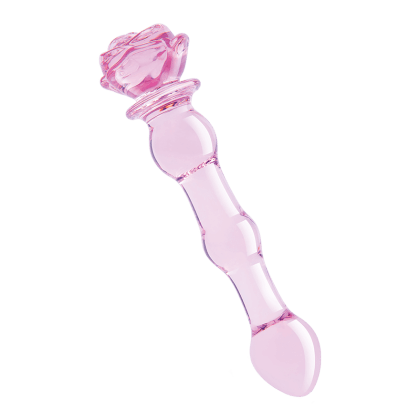 Glaze Glass - Rosebud Beaded Dildo, 20 cm Glaze Glass - Rosebud Beaded Dildo, 20 cm