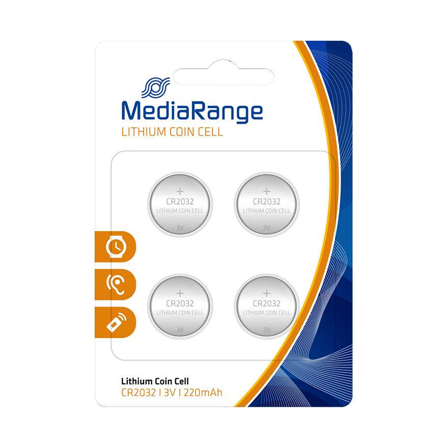 CR2032, 3 V, 4 Stück
