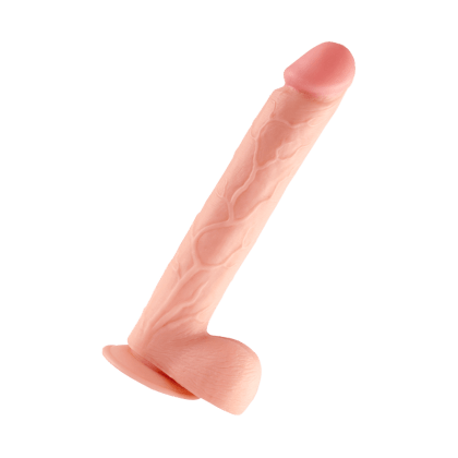 Geaderter Naturdildo mit Hoden, 28 cm Geaderter Naturdildo mit Hoden, 28 cm