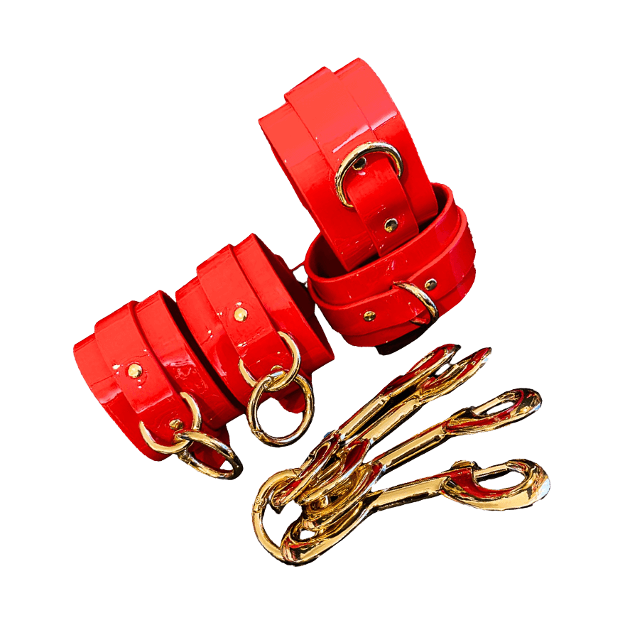 High Gloss Bondage Hogtie & Cuffs
