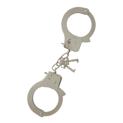 Metall-Handschellen mit 2 Schlüsseln Metall-Handschellen mit 2 Schlüsseln