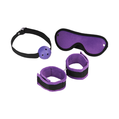 Bondage-Set mit Ballknebel, 3 Teile Bondage-Set mit Ballknebel, 3 Teile